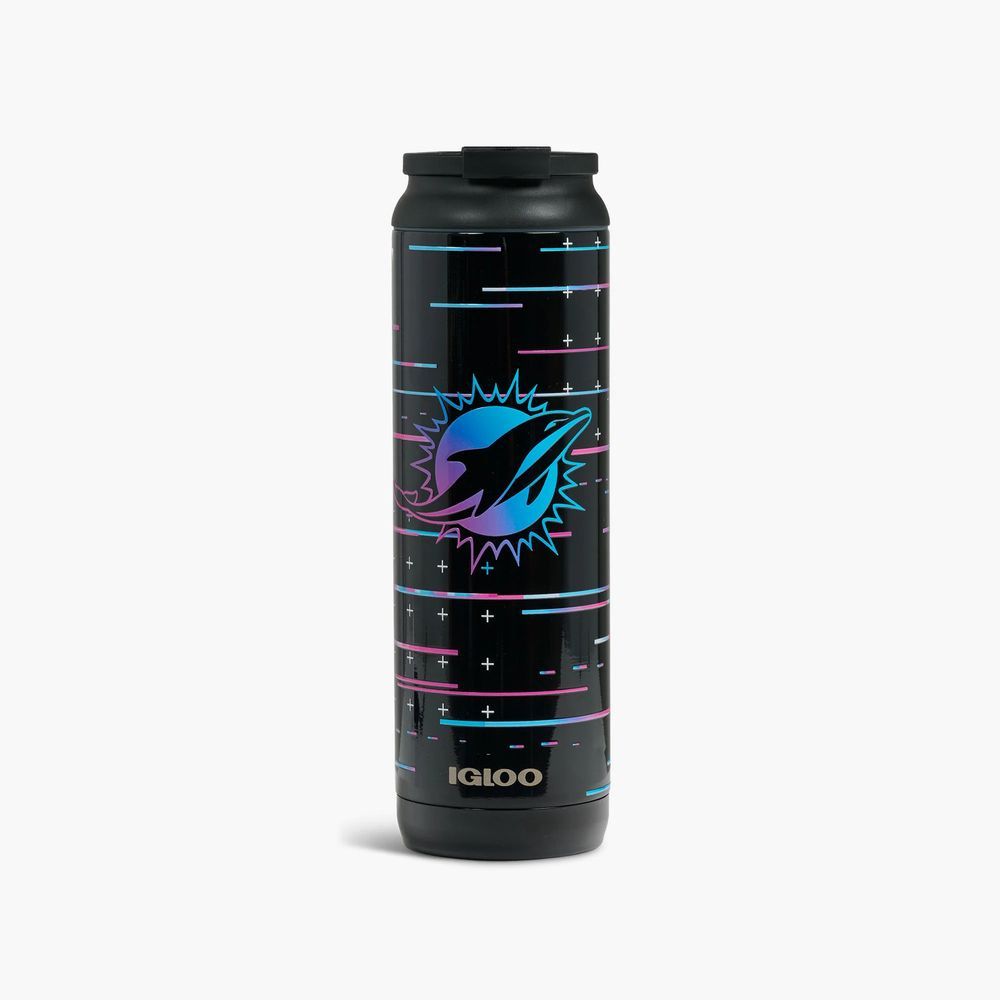 NFL Neon Miami Dolphins 20 Oz Flip ‘n’ Sip Tumbler