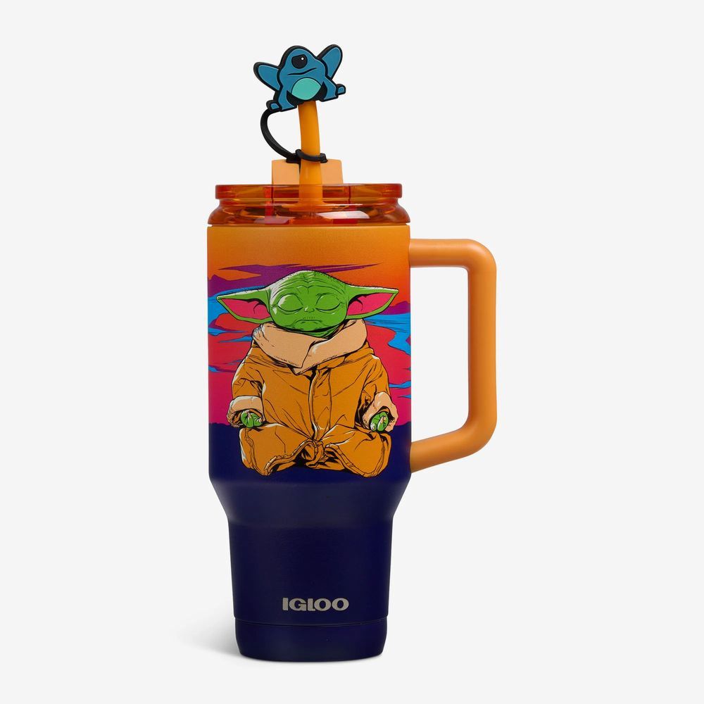 Star Wars Grogu Neon 32 Oz Travel Mug